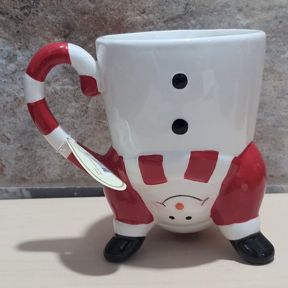 Tii Collections Upside Down Santa Snowman Ceramic Mug Hand Stand Christmas Coff - Picture 15 of 15